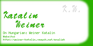 katalin weiner business card